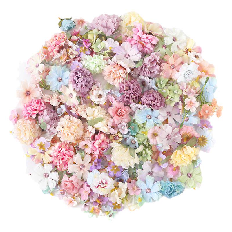 仿真小花朵材料包 diy手工花环材料假花婚庆簪花装饰绢花头饰配件