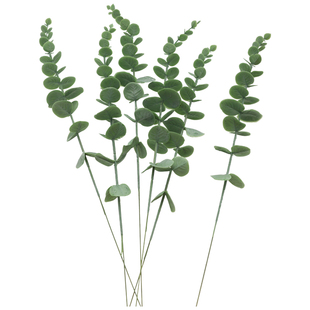 ins北欧风小清新仿真尤加利金钱叶枝仿真绿植假花摆设装饰花摆件