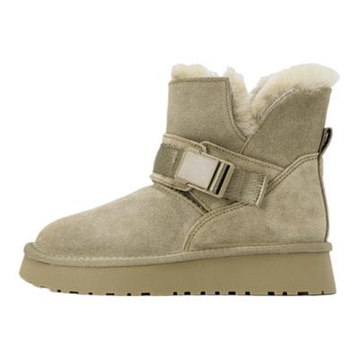 奥康厚底百搭加绒女士棉鞋