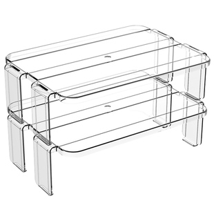 冰箱收纳架内部分层隔板厨房家用冰柜放剩菜整理架塑料多层置物架