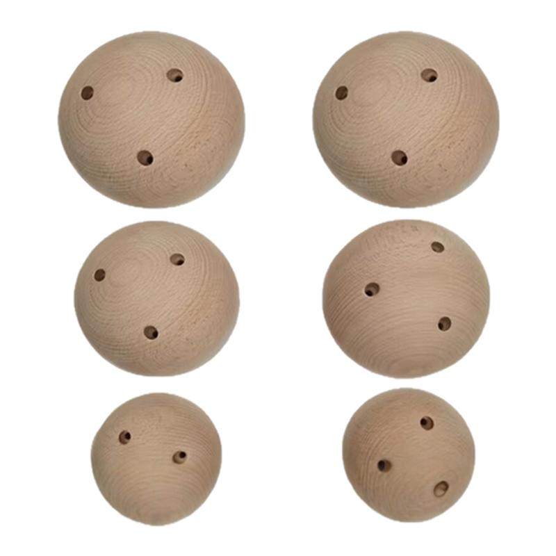 CLBMEYS室内攀岩指力球实木木球半圆半球圆形抱石训练岩点训练器