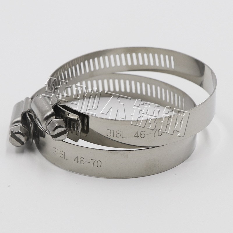 316不锈钢管卡喉箍抱箍316美式铝合金卡箍水管管夹紧固软管锁紧