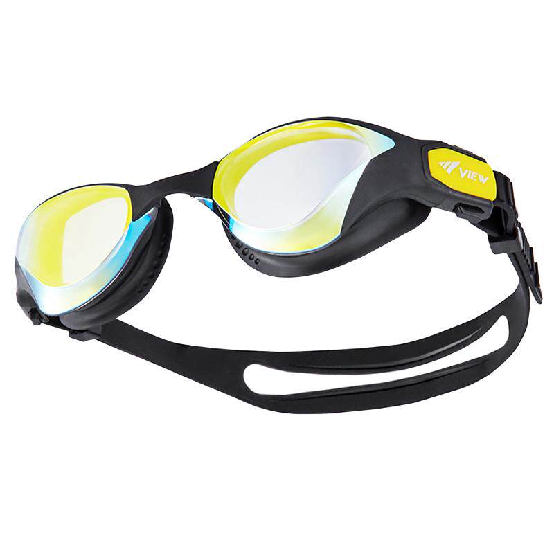 VIEW日本进口铁人三项泳镜swipe十倍防雾镀膜户外公开水域游泳镜