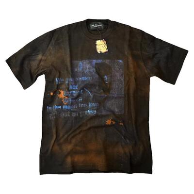 黑色美式做脏短袖T恤sharkcolor