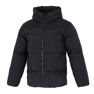 安德玛短款羽绒服男 25春秋新款运动休闲防风连帽羽绒外套1384641