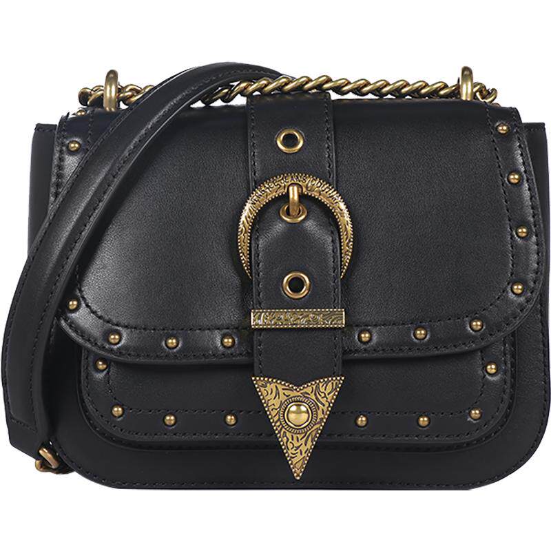 【自营】Versace Jeans Couture女士牛皮革做旧单肩斜挎包单肩包
