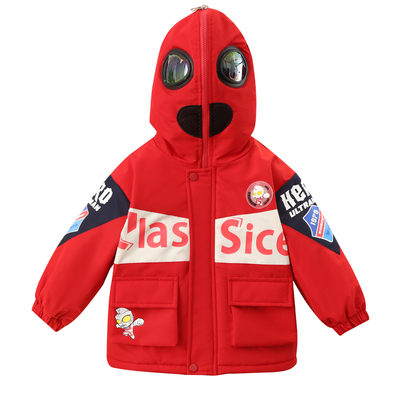 奥特曼闪灯酷帅加绒保暖外套冬装