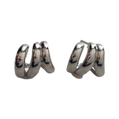 晚睡的桔梗｜多圈金属耳钉