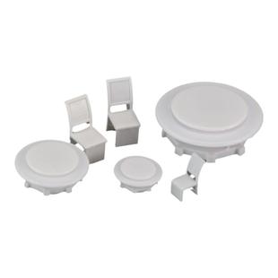 沙盘模型餐桌DIY手工材料楼盘户型装饰场景八人座圆形桌椅套装