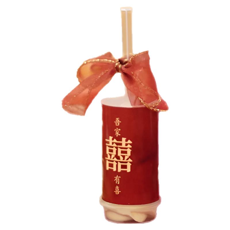 中国风婚礼甜品台装饰竹筒杯贴纸