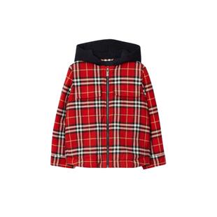 【VIP私享优惠】BURBERRY 男童 格纹棉质连帽外套 81172441