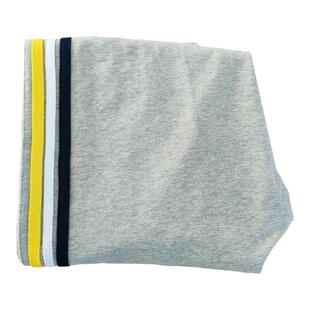 春夏秋冬加绒浅灰收口拼浅黄白藏蓝三条杠不挨着中小学生校服裤子