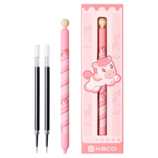 【马年限定】KACO POPUP灵悦阳光小白马中性笔黑笔创意高颜值解压按动0.5黑学生书写刷题签字考研送替芯