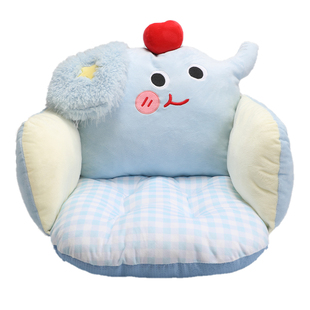 半包围椅子坐垫靠垫护腰靠背垫一体冬加厚办公室靠枕座椅久坐屁垫