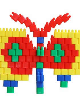 幼儿园火箭子弹头拼插积木玩具