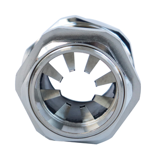 蓝江 经济EMC金属防磁波电缆防水接头外螺纹铜镀镍格兰头屏蔽葛兰