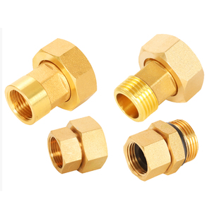 黄铜内外丝活接头4转6分变1寸双内丝大小头水泵活接水表接头配件