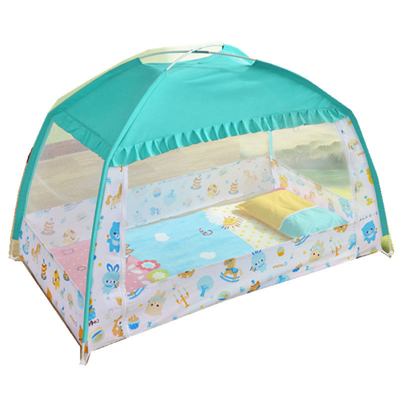 宝宝儿童婴儿床蒙古包蚊帐0.8*1.6 0.9*1.7 0.88米三开门学生帐篷