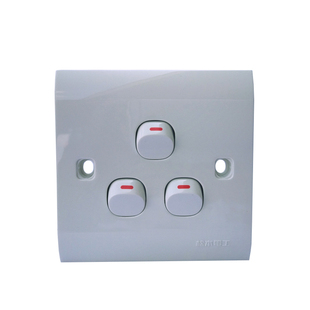 松本开关C33/1三开单控三位单极开关3位指甲开关86型面板三位开关