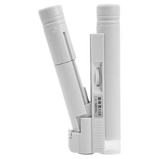 便携40倍放大镜带LED灯高倍手持高清纺织印刷显微镜鉴定珠宝文玩