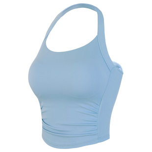 健身女孩一体式运动内衣防震聚拢外穿跑步文胸美背挂脖瑜伽背心新