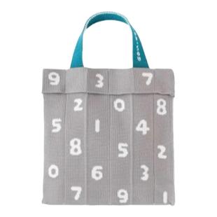 手提包女数字包包中号女士针织手提袋数字手拎包编织包通勤托特包