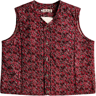 加肥加大码老人驼绒棉马甲女特胖妈妈老年坎肩奶奶超大号加绒背心