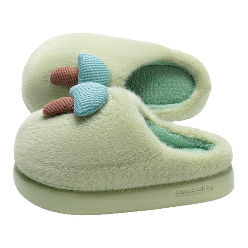 蘑菇棉拖鞋女2025新款秋冬季毛绒保暖厚底防滑居家室内情侣棉鞋男