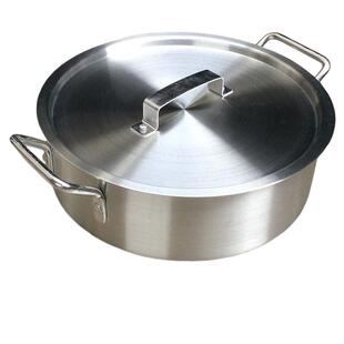 加厚矮铝锅火锅用锅 双耳铝汤锅不易粘底汤锅  商用锅 大锅油炸锅