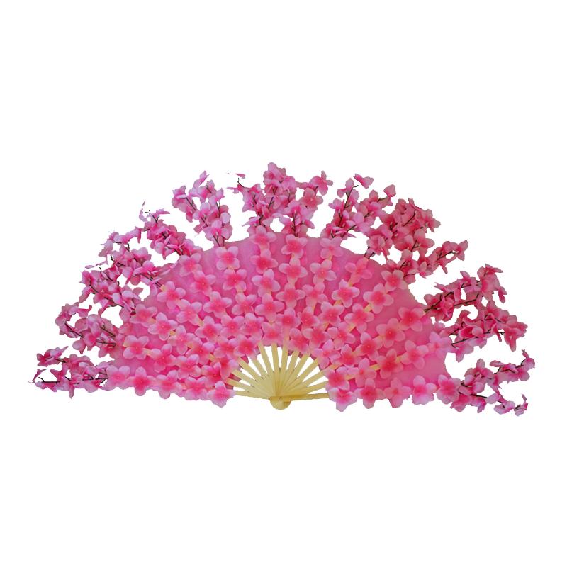 舞蹈扇桃花扇成人儿童扇花瓣扇