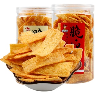 无名小卒脆锅巴210g罐装papi酱推荐牛排麻辣味网红休闲零食