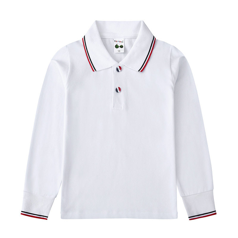 儿童春秋长袖POLO衫校服款