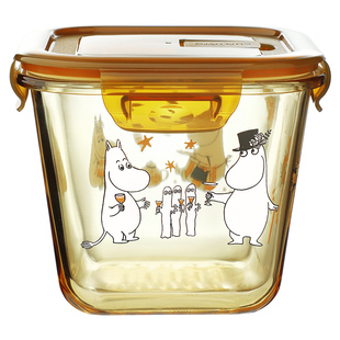 Luntayo×姆明联名限定玻璃汤碗可微波炉加热饭盒水果便当保鲜盒