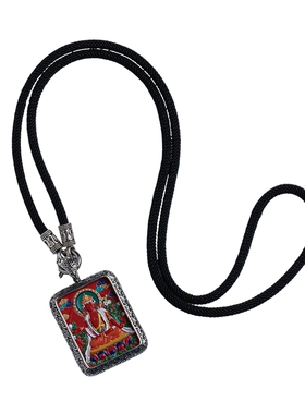 重工纯银藏式唐卡吊坠