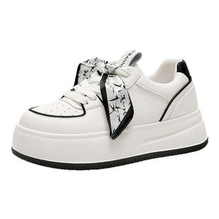 千百度超火厚底加绒小白鞋女2025秋冬新款时尚百搭板鞋运动休闲鞋