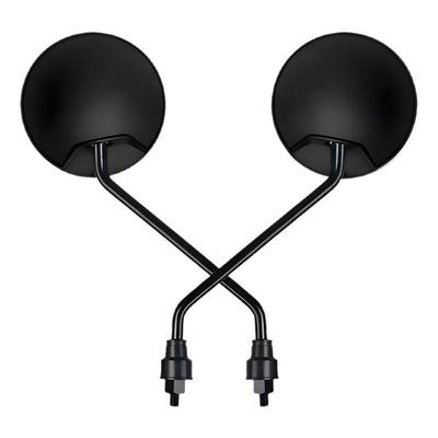 电动电瓶车后视镜自行车圆镜适用雅迪爱玛大视野倒车反光镜子通用