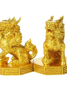 家居玄关摆设八卦麒麟摆件