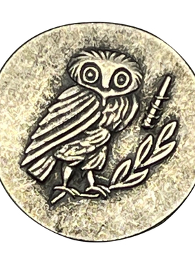 智慧女神雅典娜硬币项链古币吊坠