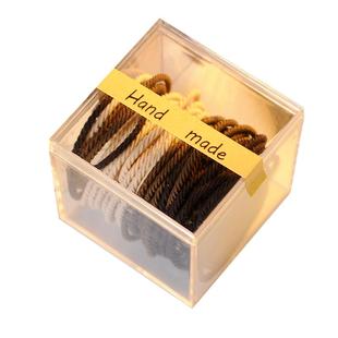 2021款简约基础黑色皮筋扎马尾高弹力发圈奶茶系文艺少女头绳皮套