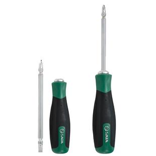 世达两用螺丝刀十字一字双头短改锥高强度S2钢超硬梅花平口小起子