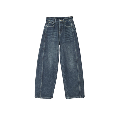 重点推荐！~遮胯显瘦弯刀牛仔裤