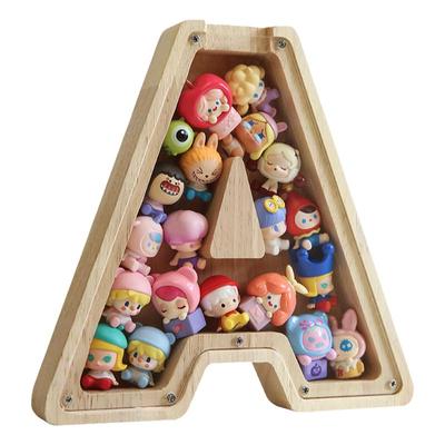 萌粒收纳字母相框手办盲盒展示架