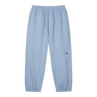 MindError刺绣秋冬重磅加厚男女卫裤宽松加绒束脚美式休闲运动裤