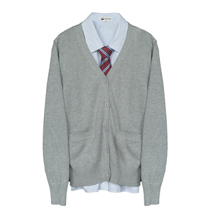 车厘子jk制服原创日系学院风毛衣针织衫校供感宽松纯色开衫外套女