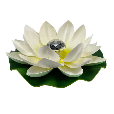 艺尚城太阳能荷花灯七彩装饰发光