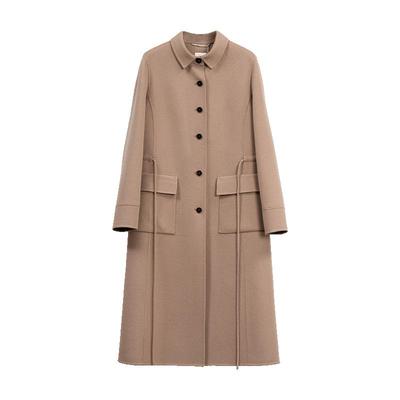 HONRN/红人绵羊毛阔版大衣双面尼