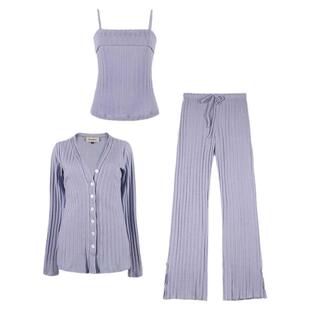 【5折】Forbedfellow天丝吊带可外穿睡衣女长袖家居服套装