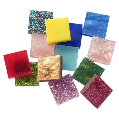1.0正方形亚克力马赛克彩色有机玻璃手工diy材料包台灯云母贴片