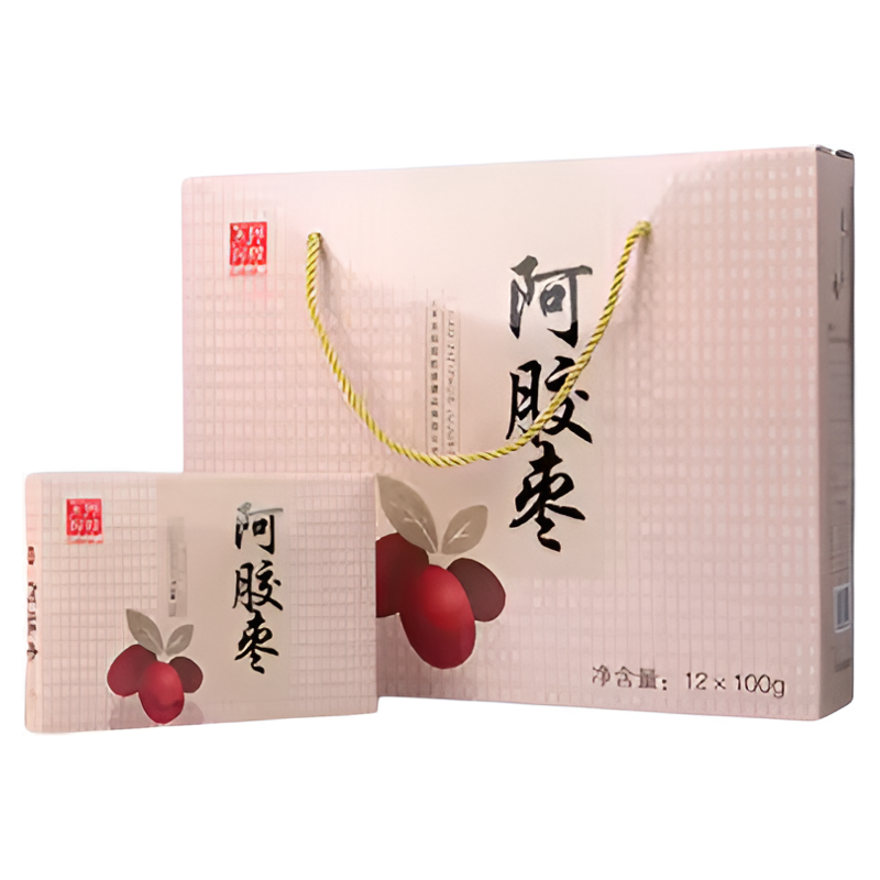 東阿阿膠阿膠棗1200g休閑零食囤貨蜜餞去核大棗無核蜜棗禮盒裝