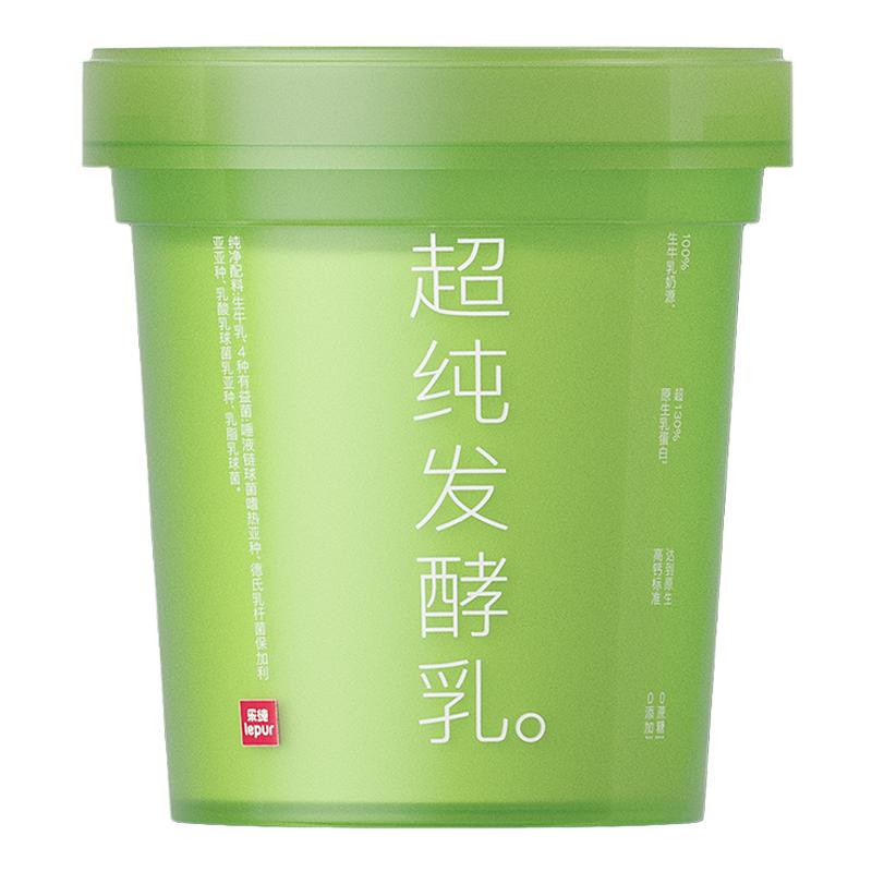 【新品】乐纯超纯发酵乳酸奶0蔗糖低温营养早餐酸奶碗720g*2桶